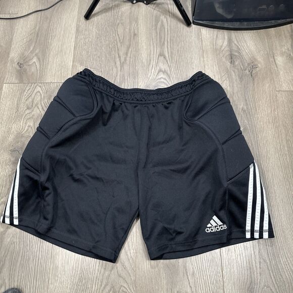 Adidas Padded Goalie Shorts Men's Size XL Climalite Soccer GK Black Tierro 13 - Picture 3 of 4
